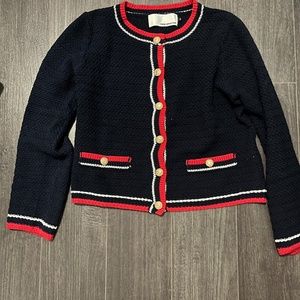 Navy contrast cardigan